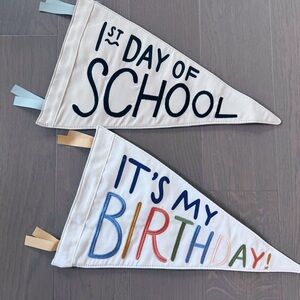 Pillowfort Kids School and Birthday Pennant Set - Multicolor